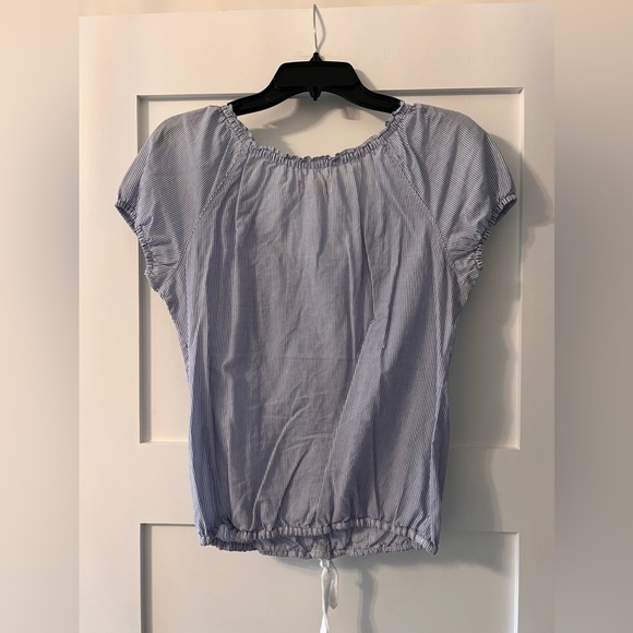 Hollister blue and white striped cap sleeve top - Picture 3 of 6